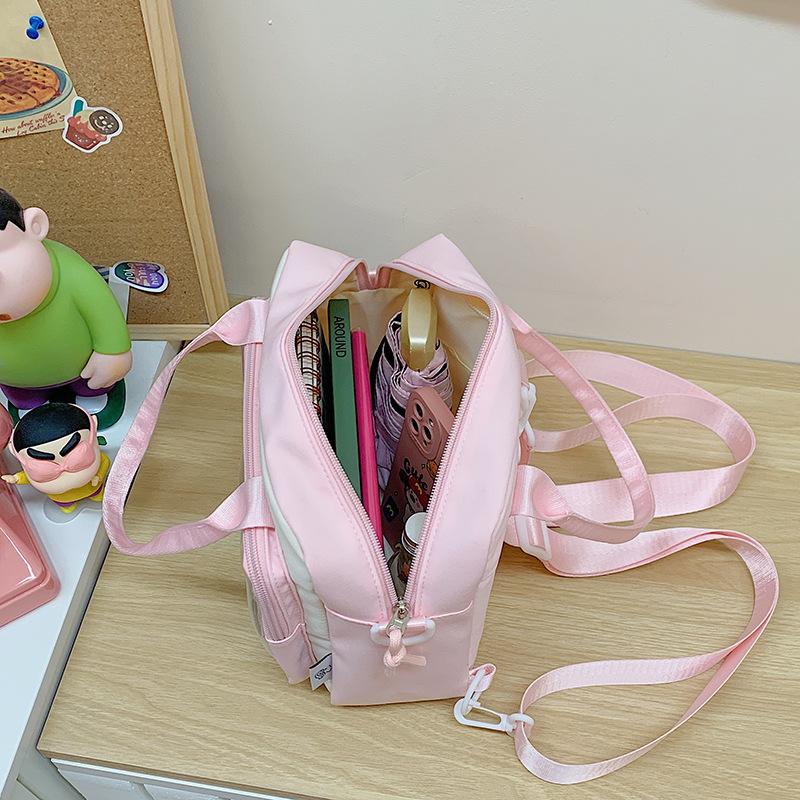 Cute bag female soft girl student pain bag transparent bag Japanese college style shoulder messenger bag