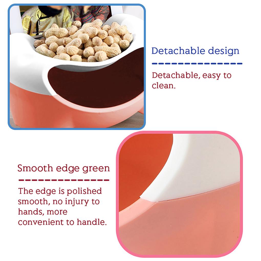 Snackteller 2 Etagen Obst-Nuss-Schale Kunststoff Aufbewahrungsbox Desktop Mülleimer Handyhalter