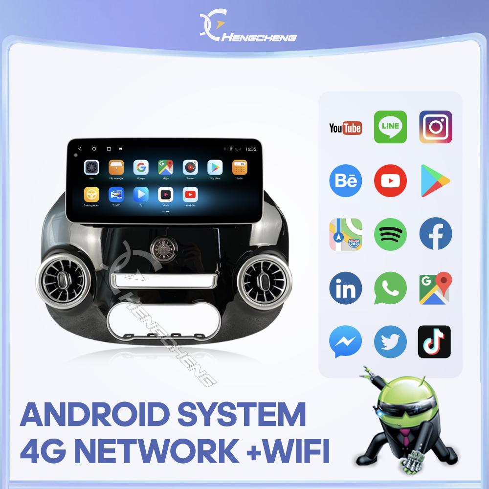 12.3" Android 12 Car Multimedia Video Player For Mercedes Benz Vito 116 W447 2014-2025 GPS Navigation8core CarPlay 4G 360Camera