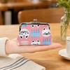 Cartoon Cat Coin Purse, Women Cute Kitten Change Purse, Kiss Lock Small Purse for Coins Cards Folded Cash