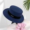 Top Hat Autumn and Winter Flat Hat French Retro Fashion Felt Hat Fashion Versatile Flat Elegant Hat Women's Winter Self-operated