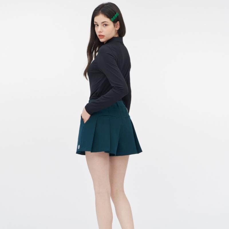 Goxo Afit Short Pants Green Pleats