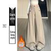Women's Coffee Corduroy High-Waisted Wide-Leg Pants, 2026 Spring Collection