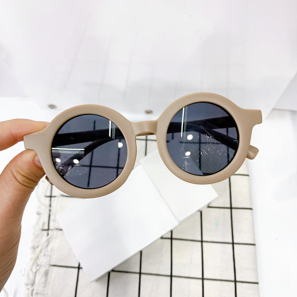 Sunglasses Retro Resin And PC Materials UV  Thick Frame Round For Kids