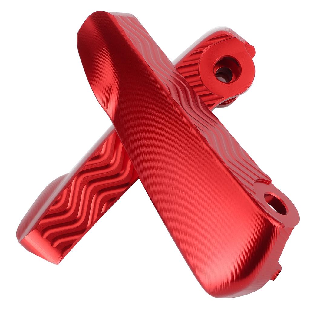 Pair Rear Foot Pegs Pedal Pad Motorcycle Folding Footrest Fit for Vespa GT GTS GTVRed