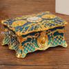 Vintage Elegant Jewelry Box with Gold Detailing, Alloy Pearl Storage Box Rings, Earrings, Makeup Table Decorative Accessories