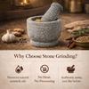 Granite Stone Mortar and Pestle Set for Kitchen | Handcrafted Okhli Musal for Grinding & Mixing | 4 inch