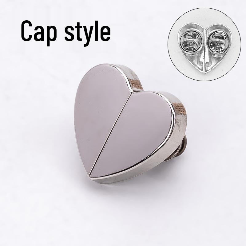 Set Cataramă Magnetică pentru Perdele în Formă de Inimă – Butoane Metalice Detașabile, Blocante de Lumină