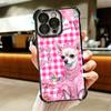 Chihuahua Puppy Teacup Dog Plating Phone Case For Iphone 16 17 Pro Max Air 16E 14 15 Plus 12 13 Mini Anti-Fall Airabag Cover