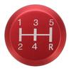 Red 5 Speed Car Manual Aluminium Alloy Gear Stick Shift Knob Shifter Lever Head with 3 Adapter
