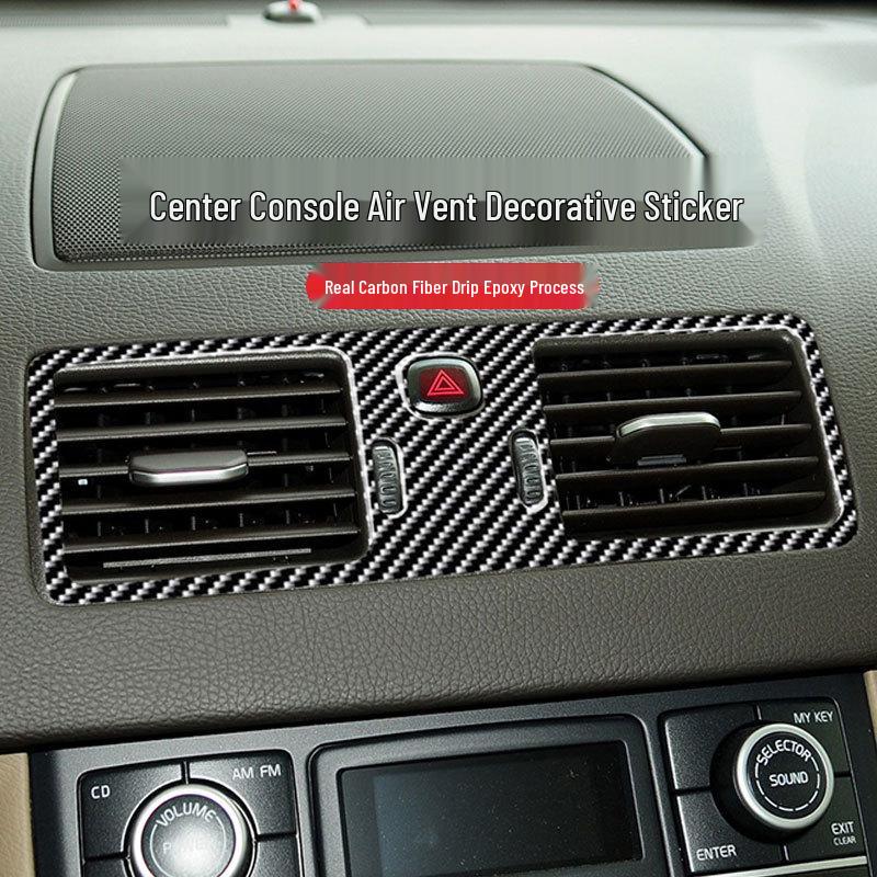 Volvo XC90 03-14 Carbon Fiber Central Console Air Vent Decor Sticker