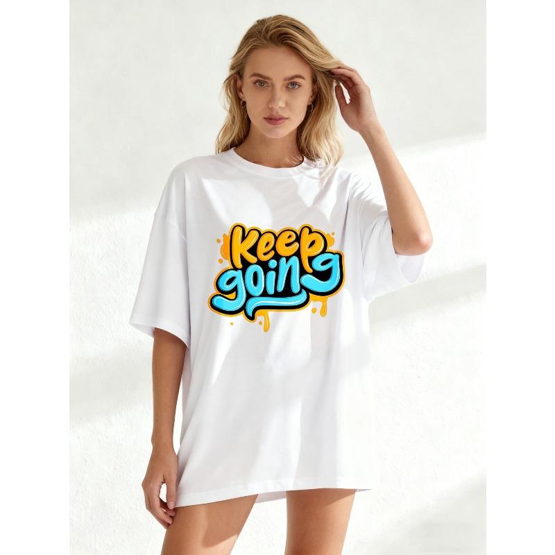 Nadměrné tričko černé Pokračuj Graffiti potisk Ležérní streetové oblečení Pro ženy a muže