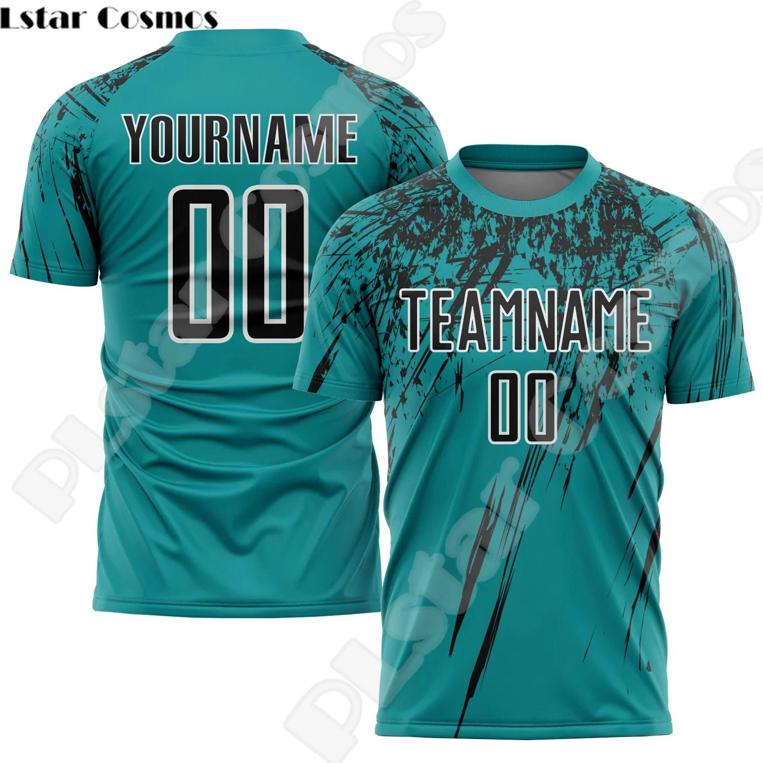 

NewFashion Custom Name Team Soccer Football Jersey Player Logo Streetwear Drop Shipping 3DPrint Summer Casual Shirts Harajuku X6 S