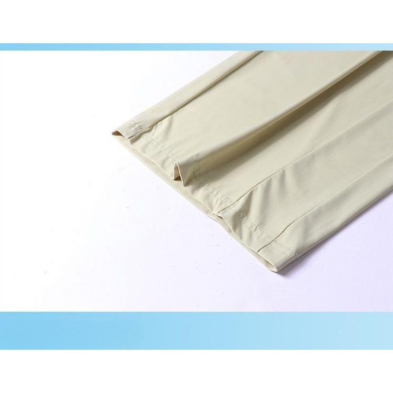 Ice Silk Sun Protection Pants for Women Summer Loose Straight Wide Leg Breathable Cooling Trousers