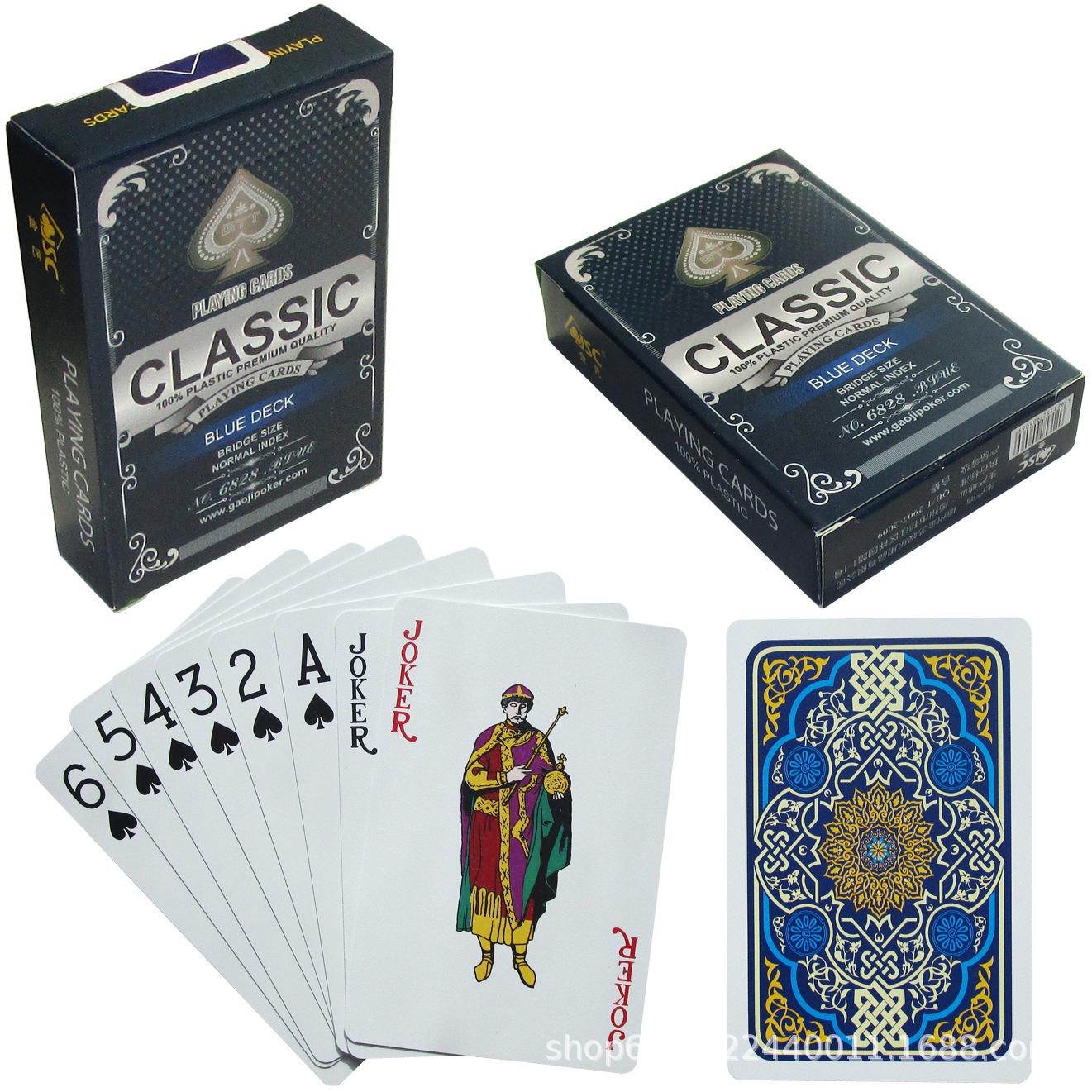 

Gold Art 6828 Frosted Bridge Size Waterproof Poker Cards, Wear-Resistant PVC. синий