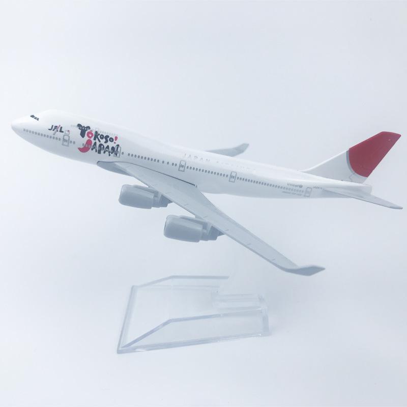 Display Model Aircraft Model JAPAN Airlines B747 16CM 1:400 Scale Japan 747 Alloy Metal With Aircraft Stand Collectible Gift