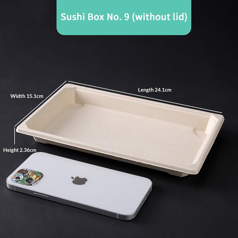 Disposable Sushi Box Home Takeaway Packaging Box Environmentally Friendly And Biodegradable Rectangular Sushi Plate Meal Box