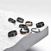 Adjustable Open Ring Men Women Minimalist Mountain-Inspired Geometric Design Vintage Silver-Plated Copper Band