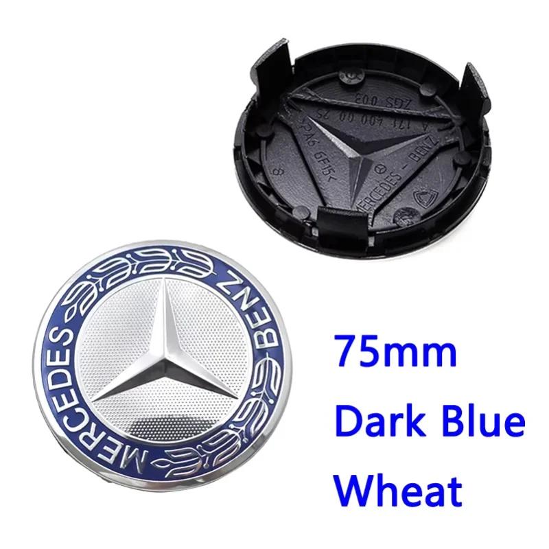 4pcs 56mm 60mm 68mm 75mm For Benz Car Wheel Center Hub Caps Rim Cover A180 A200 B180 B200 E200 W220 W213 W210 W164 Badge Emblem  KL1