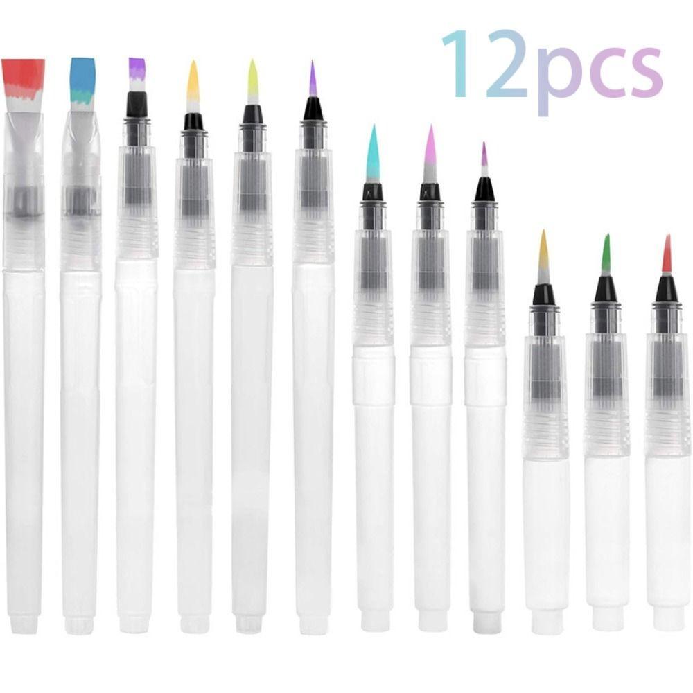 Easy To Use Refillable Paint Brush Professional Portable Watercolor Brush Set Soft Water Pen Soft Watercolor Brush Ink Pen