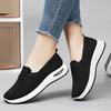 Fashion Plus Size Breathable Knitted Sneakers for Women Soft Sole Comfort Slip On Walking Shoes Woman Lightweight Non Slip Casual Shoes
