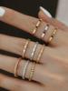 925 Sterling Silver Zircon Geometric Shape Rings For Women Gift Match Daily Party High Quality Vintage Fine Jewelry Accessories