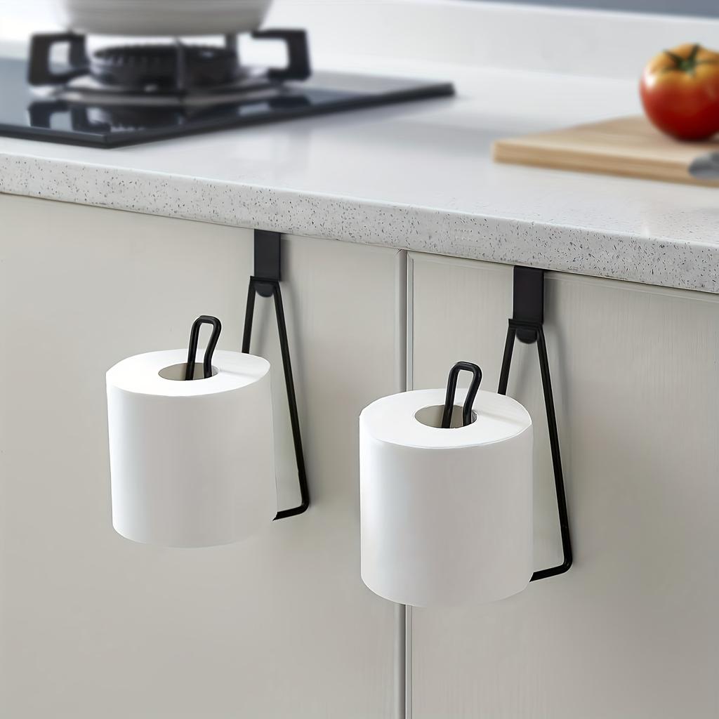 1pc Toilet Paper Holder - Easy Install Wall Mount Bathroom Tissue Roll Hanger with Painted Finish Space Saving No-Drill Design