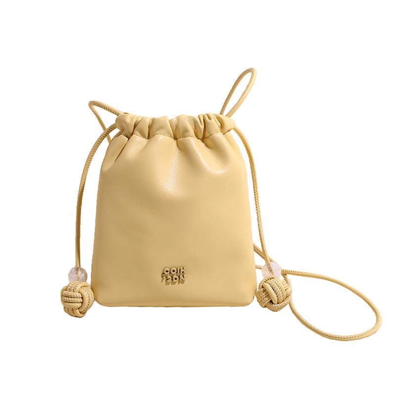 IELGY Fashion Simple Mobile Phone Lucky Bag Bag Lightweight Fresh Drawstring Hand Bag Crossbody