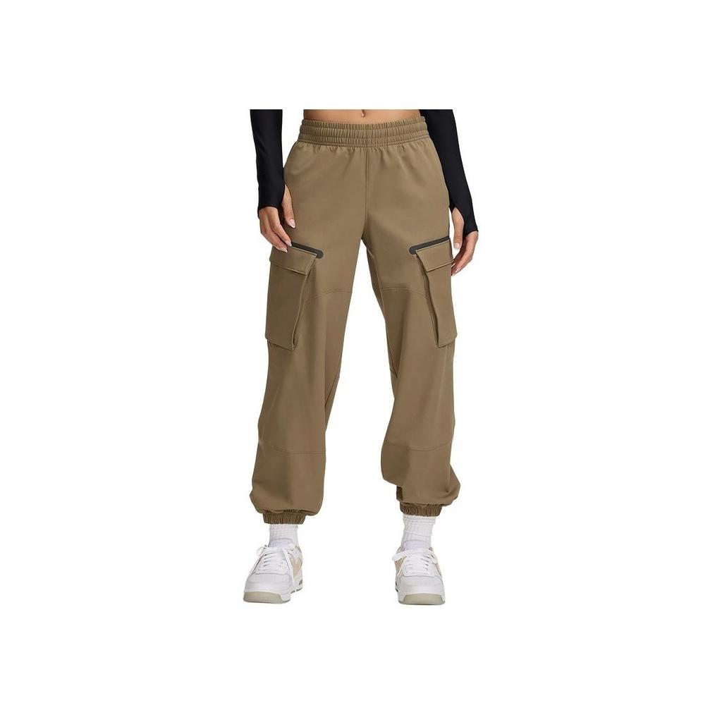 Under Armour Unstoppable Logo Sports Casual Woven Cargo Pants Women Pants Khaki 1386481-251