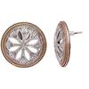 Traditional German Oxidised Silver Alloy Stud Earrings for Women & Girls, Silver