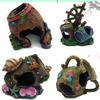 Resin Reptile  Shelter Aquarium Equipment Accessorie Glass Fish Tank Landscaping Decoration