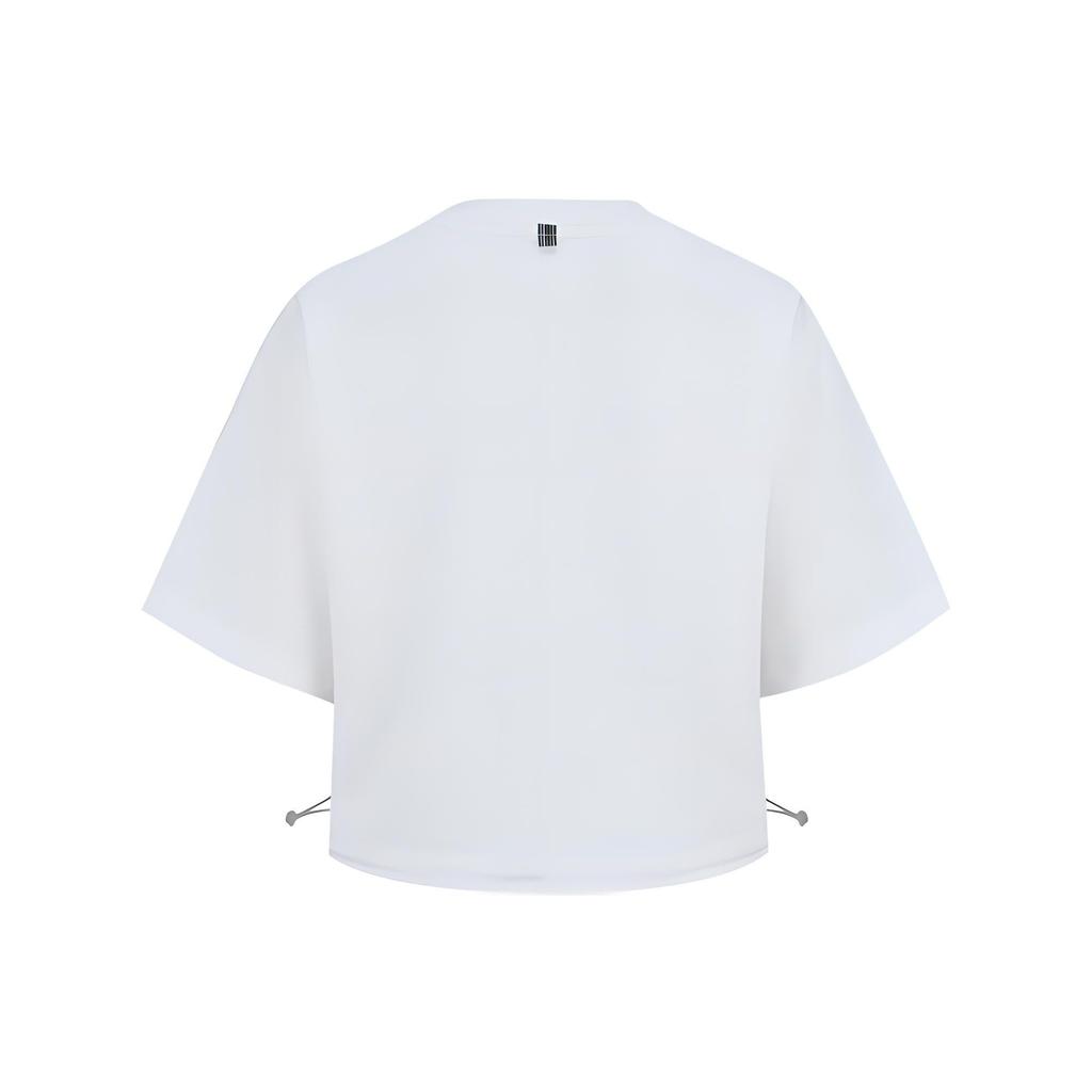 Li Ning Free Growth Solid Color Short Sleeve Round Neck T-Shirt Women Tops White AHST158-3