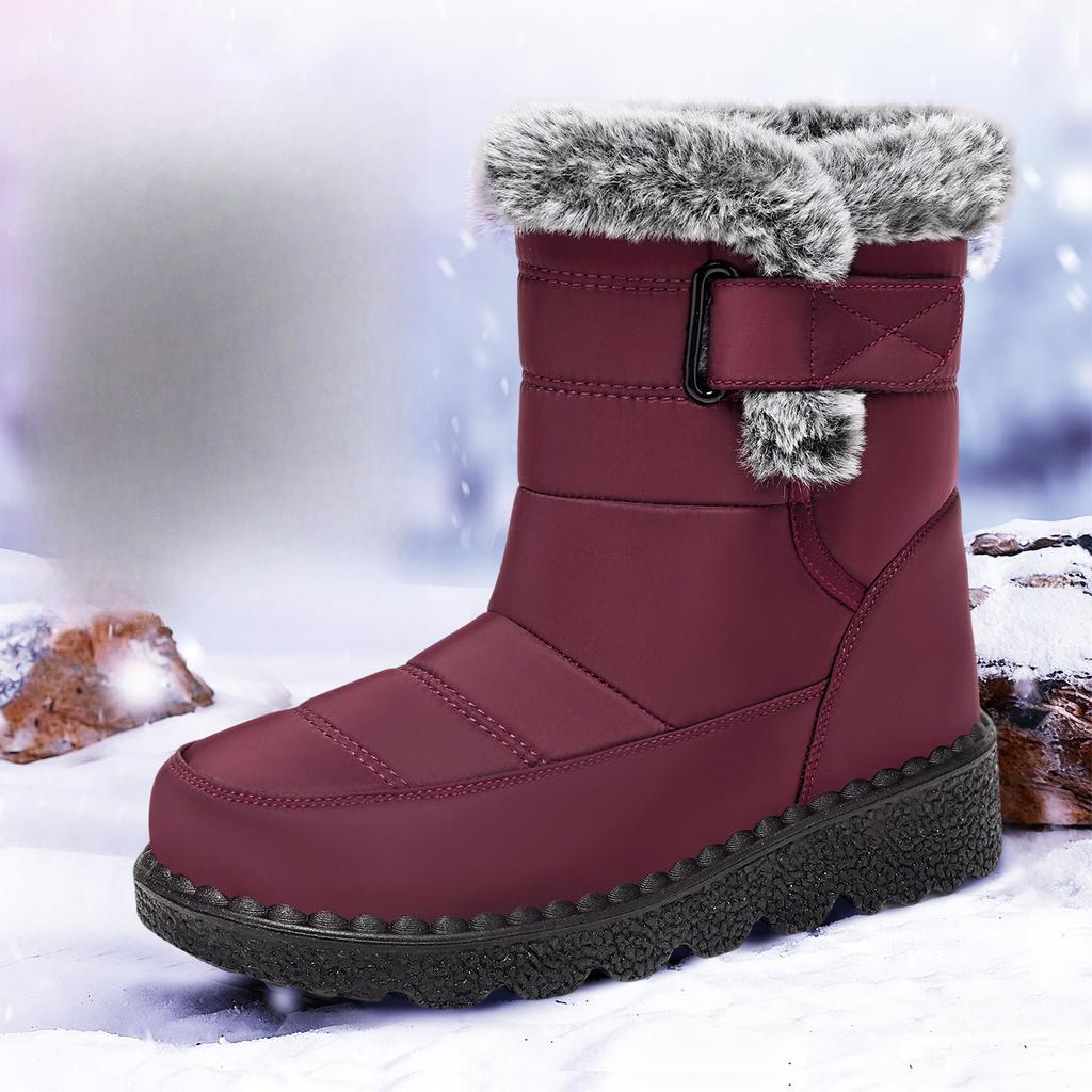 Large Size Winter Snow Boots for Both Men and Women with Plush and Thick Cotton Boots Temu Height Increasing Thick Soled Cotton Shoes