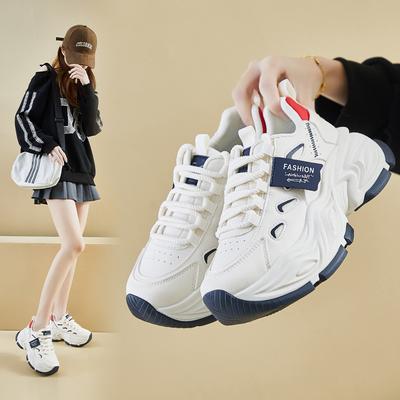 Ins Korean Version of the New Dad Shoes Women's Spring Student Sports Running Casual Shoes Platform Height Increase FB9960