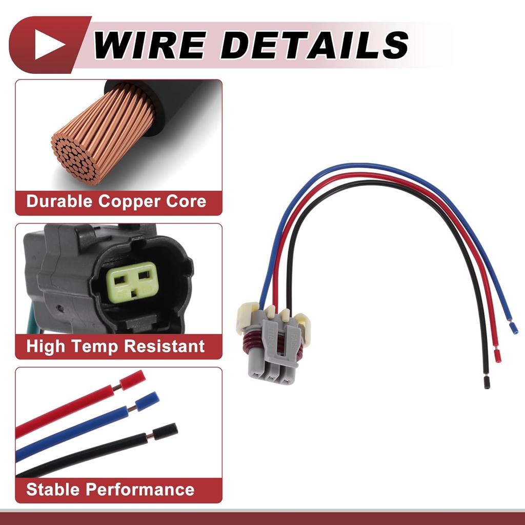 1 Set Front Turn Signal Light Socket Wiring for Freightliner Cascadia for Columbia M2 No.224394025/224-394-045 Lamp Bulb Pigtail Connector Harness
