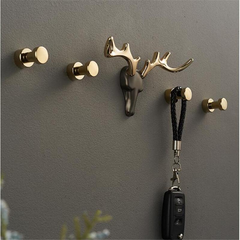 Tuqiu Robe Hooks Towel Hanger Hooks For Clothes Coat Hat Bag Hooks Wall Mount Brass Bathroom Accessories Door Towel Hook Holder