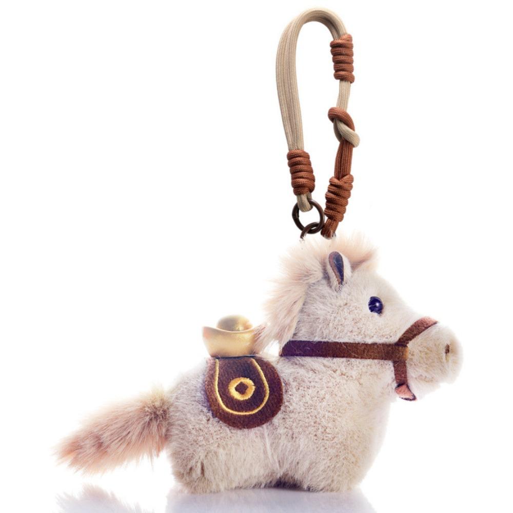 Yuanbao Plush Horse Keychain Mascot Dolls Chinese New Year Gift  Year of Horse