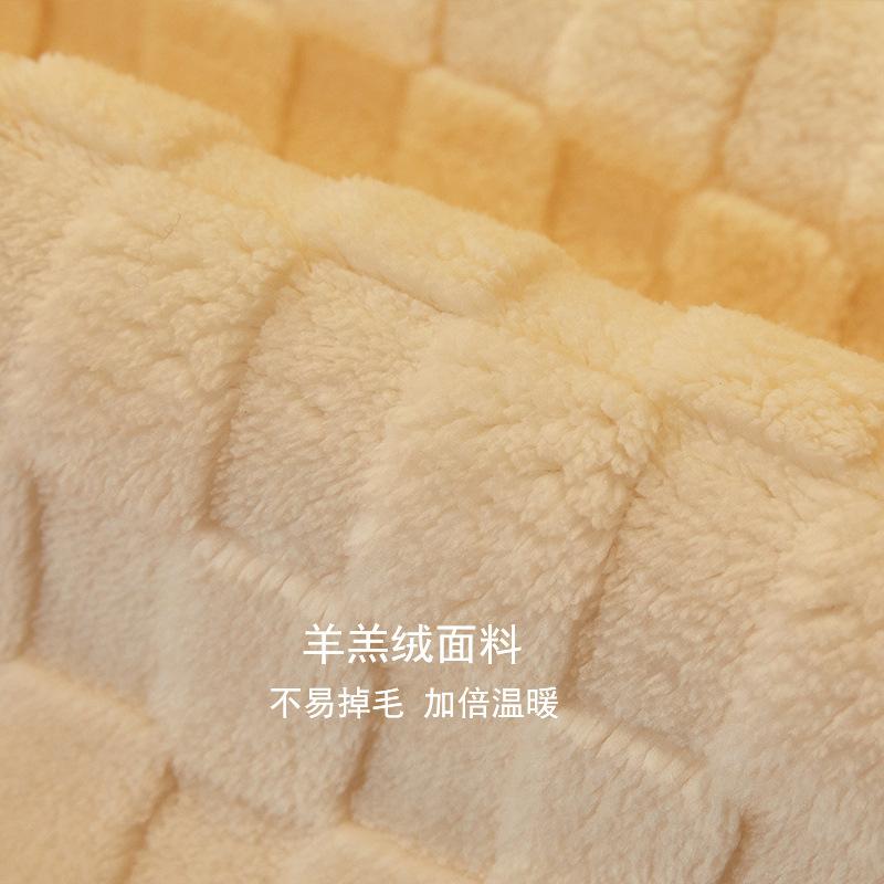 Plush Sofa Cushion Winter Nordic Non-Slip Seat Cushion Backrest Cover Towel Modern Simple Winter Leather Sofa Cover Cover Cloth