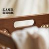 Walnut Color Dirty Clothes Basket Vine Weaving Design Laundry Hamper Toys Storage Bucket Good-looking Laundry Basket with Pulley