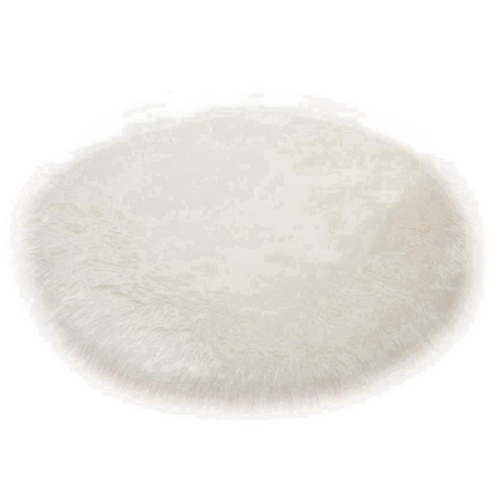 

Round Plush Floor Mat Bedroom Rug Diameter 45 cm
