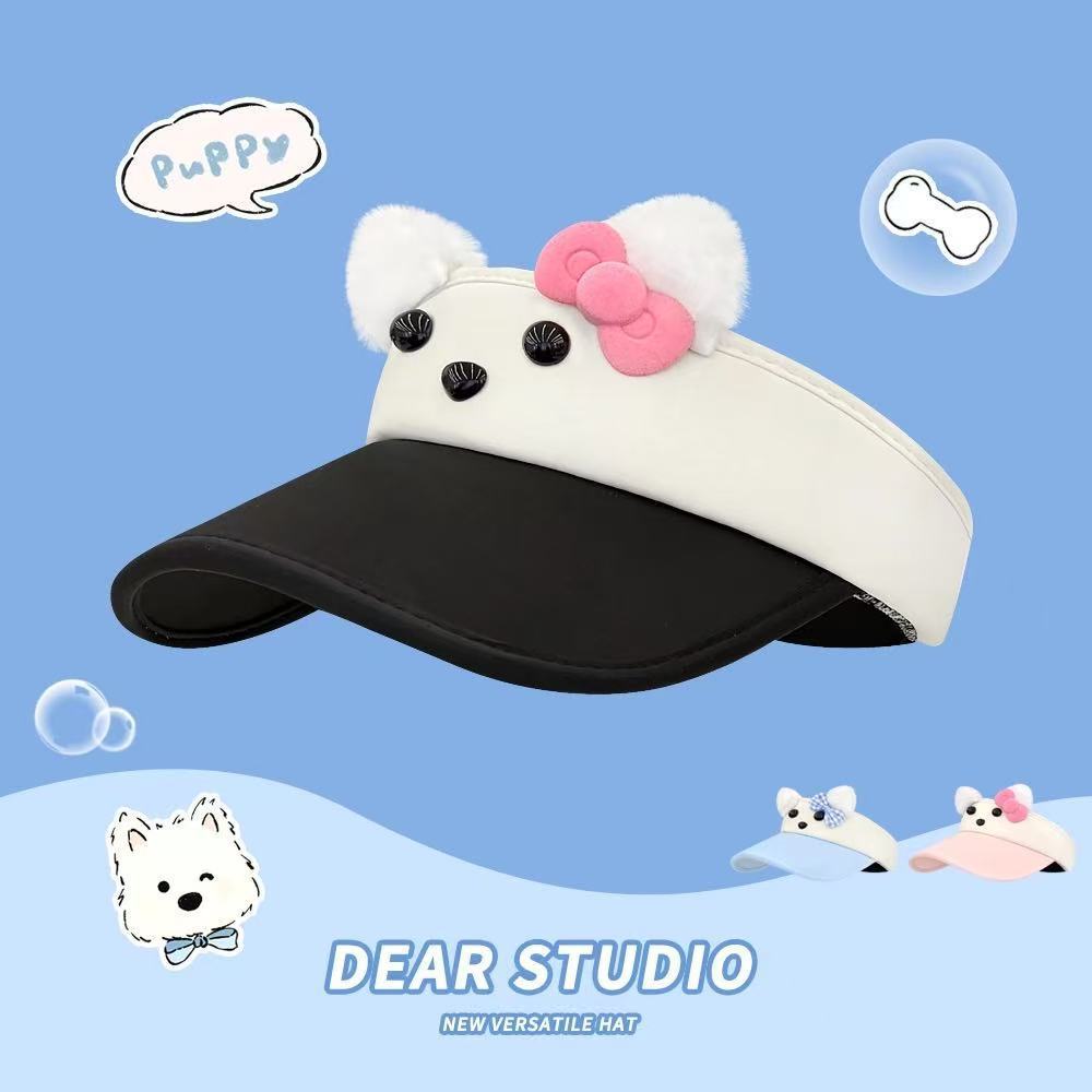 Hellokitty Sun Protection Hat With Wide Brim For Girls Summer Sunshade Cap
