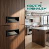 Plastic Recessed Concealed Handle for Industrial Sheet Metal Cabinets–Flush Mount Grip for Chassis&Control BoxDoors,Durable&Safe