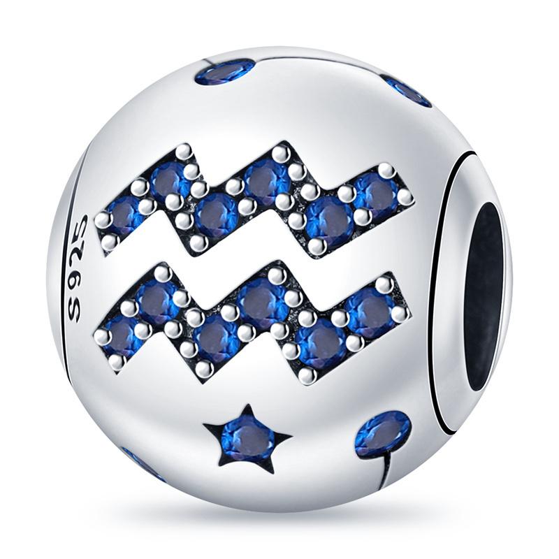 Copper 3 Types Of Twelve Zodiac Charm Series Beads For Original 3Mmbracelet Diy Making Women Jewelry Gifts