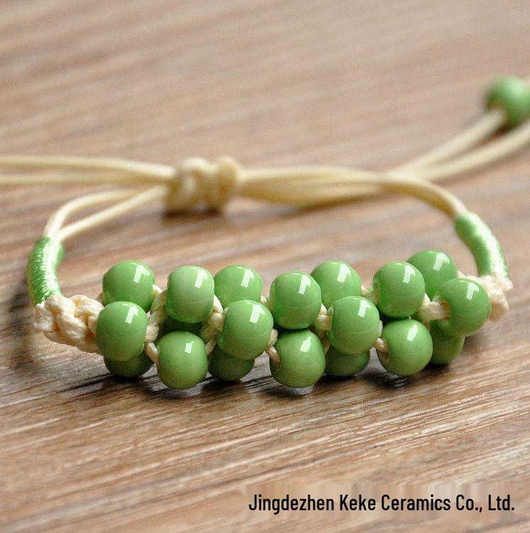 

Керамический браслет в этническом стиле с узлом из виноградной лозы Цзиндэчжэнь для женщин