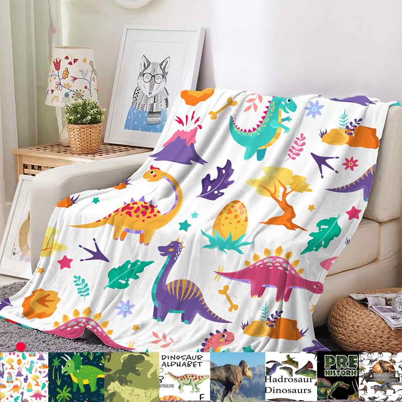 Park Dinosaur Jurassic Blanket Flannel Winter Bed Sofa Blanket Room Decoration