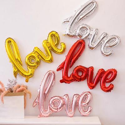 Marriage Conjoined Love Aluminum Film Letter Balloon Confession Marriage Proposal Birthday Party Decoration Scene Wedding Room Decoration Supplies