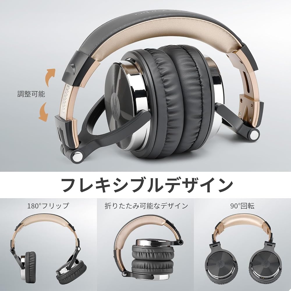 OneOdio Monitor Headphones DJ Headphones Single-Ear Monitoring Suitable for Studio Recording, Instrument Practice, Mixing, TV Viewing, Movie Watching,