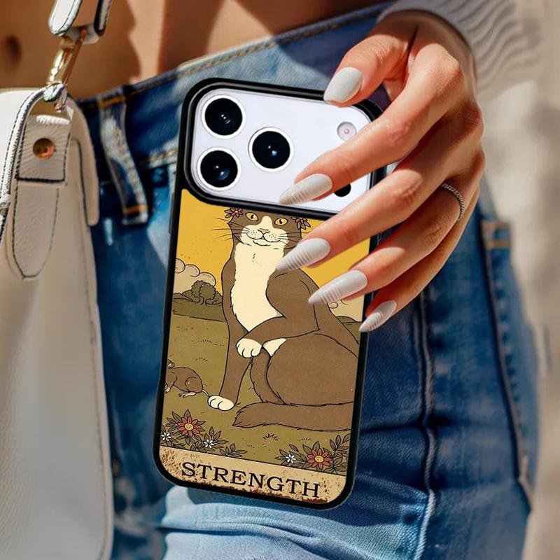 

The Empress Tarot Cat Art Phone Case For iPhone 17 Air 14 15 13 12 Max Cover For Apple 16e 11 Pro Max Plus Coque iPhone 17pro