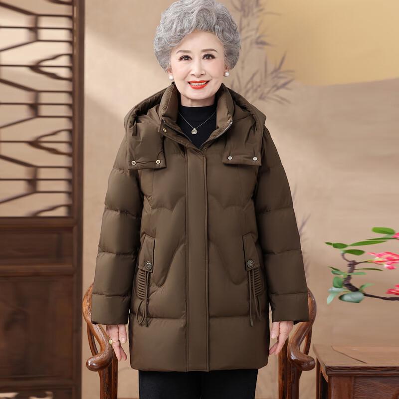 Ronghua Women's Plus Size Mid-Length Thickened Down Jacket