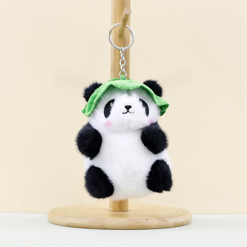 Charming Avocado Panda Plush Keychain Soft Plush Toy Bag Pendant 13cm LotusPanda